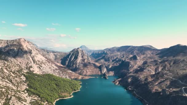 Krajina Zeleného Kaňonu Letecký Pohled Úžasná Příroda Turecko Manavgat — Stock video
