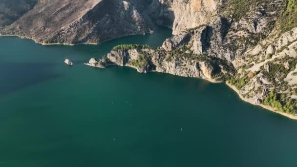 Paisaje Del Cañón Verde Vista Aérea Naturaleza Asombrosa Turquía Manavgat — Vídeos de Stock