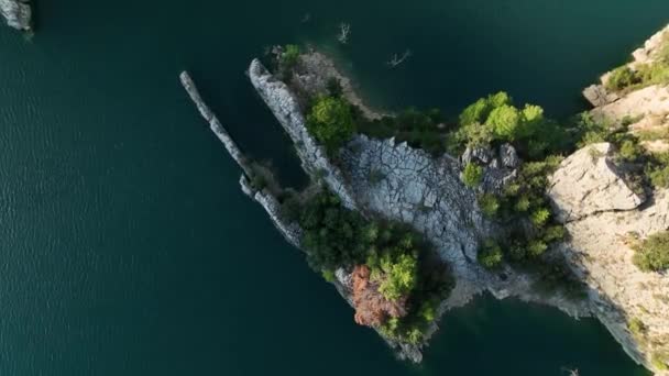 Yeşil Kanyon Manzarası Hava Görüntüsü Manavgat Inanılmaz Doğası — Stok video