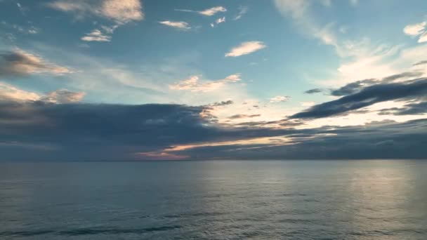 Турция Аланья Красивый Сочный Закат Над Морем — стоковое видео