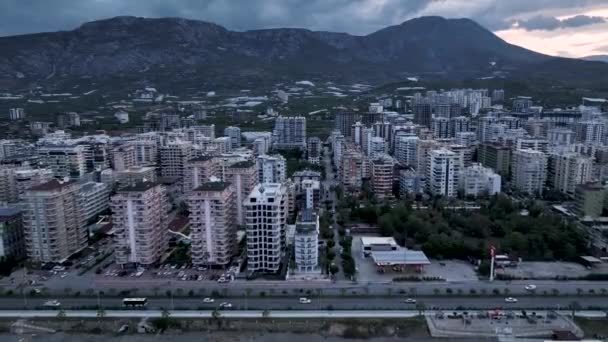 Mahmutlar Aerial View Turkey Alanya — Stock Video