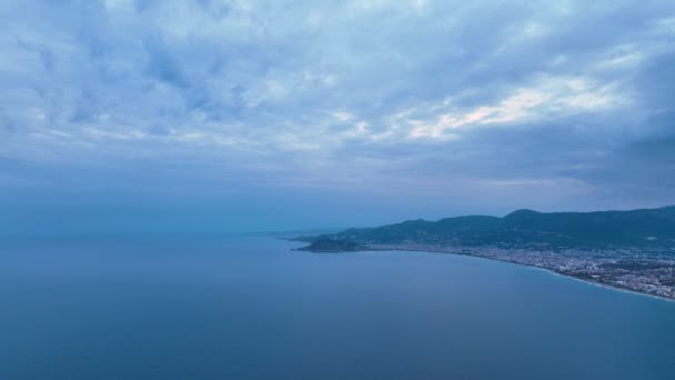 トルコ Alanya美しいジューシーな海の夕日 — ストック動画