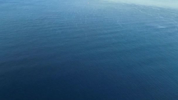 Mavi Denizin Dokusu Şafak Vakti Havadan Görünüyor — Stok video