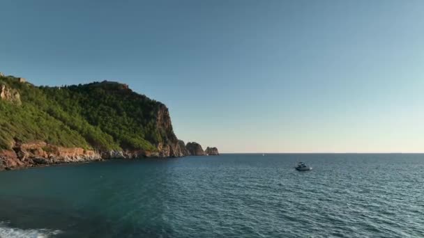 Sahilde Uçuyor Kıyı Kenti Türkiye Popüler Bir Turizm Merkezidir — Stok video