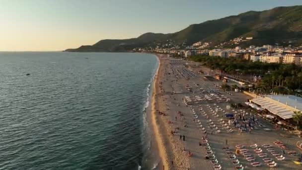 Área Espaço Praia Alanya Antalya Turquia — Vídeo de Stock