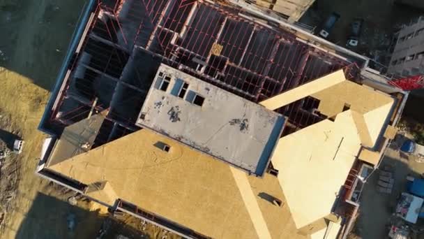 設置屋根の空中ビュー4 — ストック動画