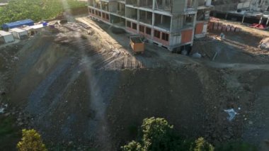 Büyük bir kamyon Aerial View 4 K