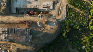 Büyük bir kamyon Aerial View 4 K