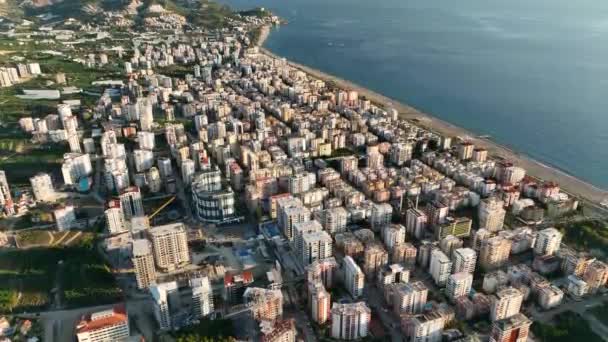 Mahmutlar Flygbild Turkiet Alanya — Stockvideo