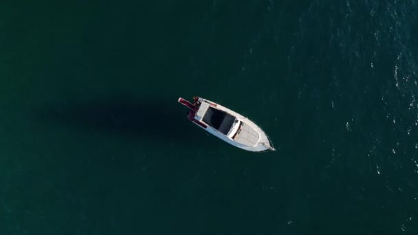 Drohne Verfolgt Top Video Von Jacht — Stockvideo