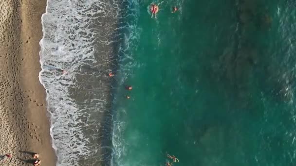 Alanya Vue Dessus Plage Sur Montagne Avec Côte Sur Mer — Video