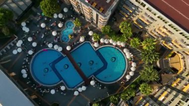 Otellerin altyapısı anten görüntüsü 4 K.