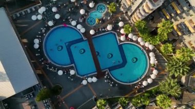 Otellerin altyapısı anten görüntüsü 4 K.