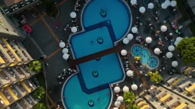 Otellerin altyapısı anten görüntüsü 4 K.