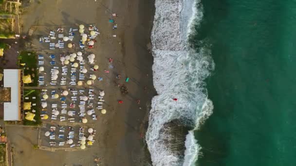 Καλοκαίρι Γαλάζιο Θάλασσα Vibes Στην Αλάνια Τουρκία Εναέρια Άποψη — Αρχείο Βίντεο