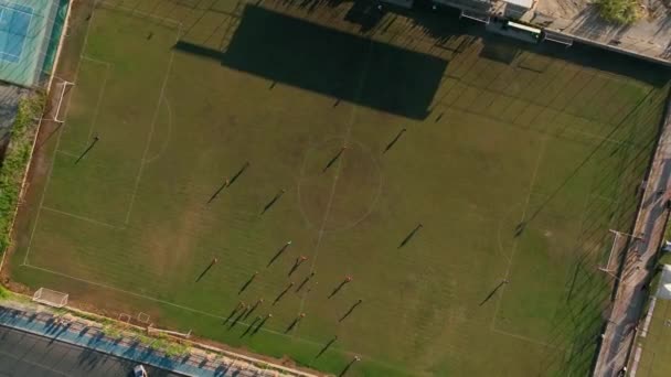 Místní Klub Fotbal Moře Letecký Pohled Turecko Alanya — Stock video