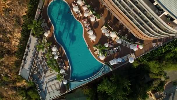 Hotels Resort Complex First Line Travel Destination Landscape Summer Vacation — Stock Video