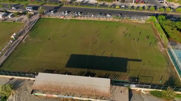 Futebol Clube Local Beira Mar Vista Aérea Turquia Alanya — Vídeo de Stock