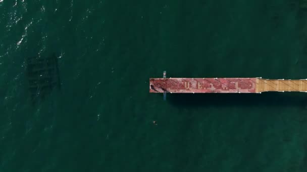Tomma Piren Vid Havet Awesome Bakgrund — Stockvideo