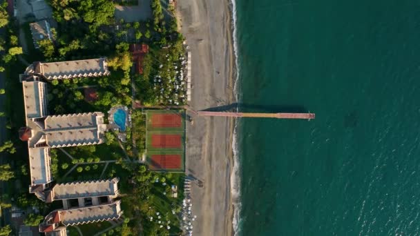 Alberghi Resort Complesso Sulla Prima Linea Paesaggio Destinazione Vacanze Estive — Video Stock
