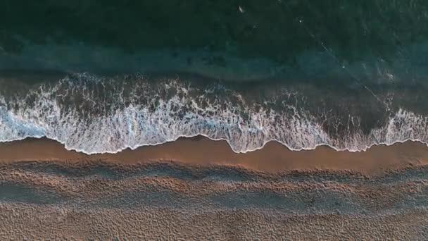 Strand Aan Middellandse Zee Bij Zonsondergang Turkije Alanya — Stockvideo