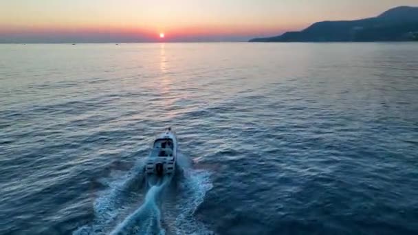 Ενεργός Τρόπος Ζωής Ένα Αθλητικό Σκάφος Τουρκία Alanya Επική Σκηνή — Αρχείο Βίντεο