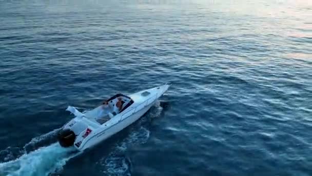 Actieve Levensstijl Een Sportboot Turkije Alanya Epische Scene — Stockvideo