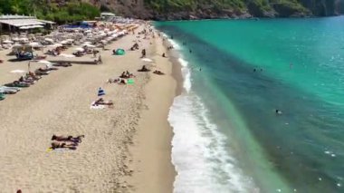Akdeniz 'in en güzel kumsalı Kleopatra Alanya aeria View 4 K