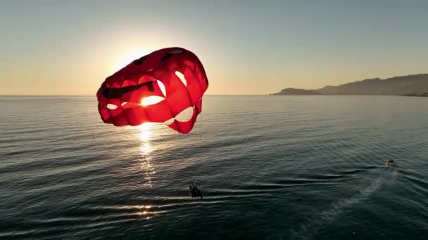 Падіння Над Морем Вид Повітря Туреччина Аланья — стокове відео