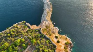 Alanya Castle Alanya Kalesi Aerial View of Mountain and City Turkey