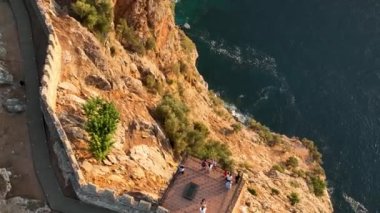 Alanya Castle Alanya Kalesi Aerial View of Mountain and City Turkey