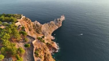 Alanya Castle Alanya Kalesi Aerial View of Mountain and City Turkey