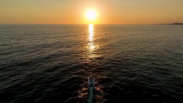 Bootsfahrt Auf Einer Jacht Genial Urlaub Luftaufnahme — Stockvideo