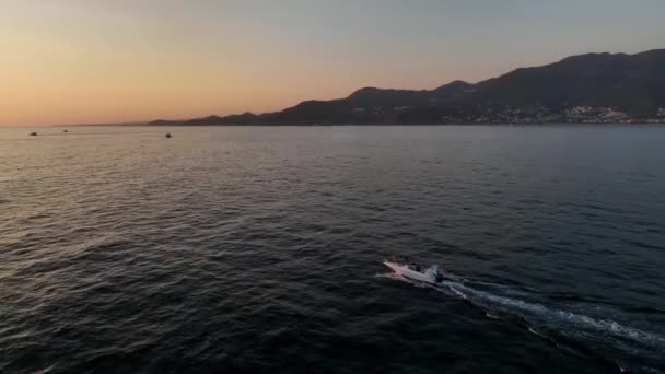 Viaje Barco Yate Impresionantes Vacaciones Vista Aérea — Vídeos de Stock