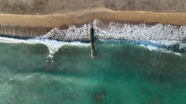 Alanya Παραλία Πάνω Θέα Στο Βουνό Ακτή Μπλε Θάλασσα Και — Αρχείο Βίντεο