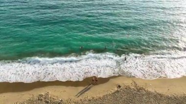 Türkiye 'nin altın saatinde çekilen yüksek kaliteli deniz dokusu Alanya