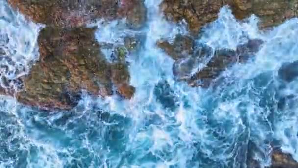Wysokiej Jakości Tekstura Morza Podjęta Podczas Złotej Godziny Turcja Alanya — Wideo stockowe