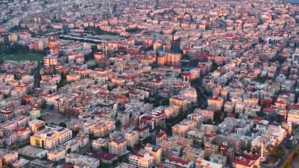 Panorama Miasta Wybrzeżu Turcji Alanya Miasto — Wideo stockowe