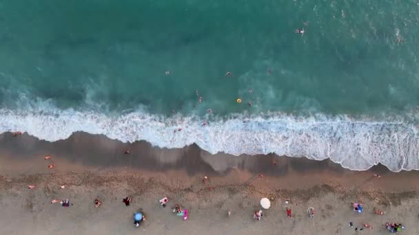 Tekstura Plaży Wieczorem Turcja Alanya — Wideo stockowe