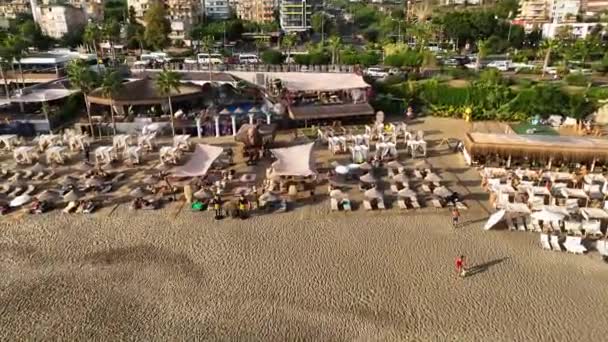 Café Playa Una Hermosa Playa — Vídeos de Stock