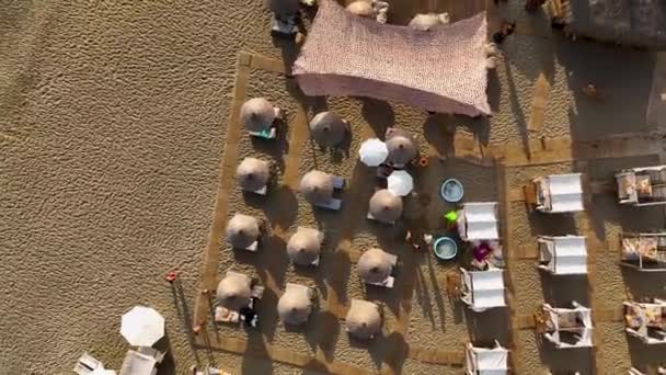 Kawiarnia Plaży Pięknej Plaży — Wideo stockowe