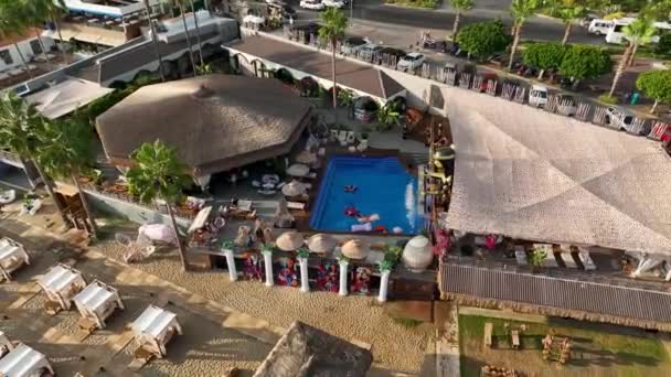 Strandcafé Einem Schönen Strand — Stockvideo