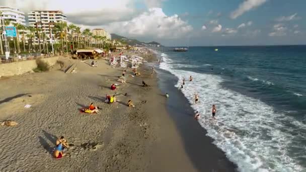 Hermosa Playa Mar Mediterráneo — Vídeo de stock