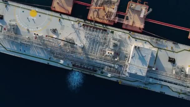 Морі Закріплюється Газовий Танкер — стокове відео