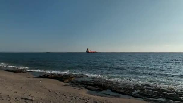Plynový Tanker Kotví Moři — Stock video