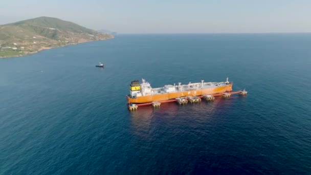 Газовый Танкер Море — стоковое видео