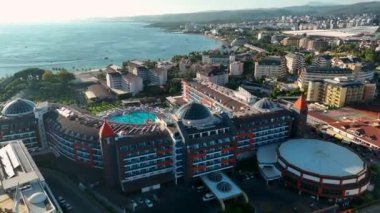 Otellerin altyapısı anten görüntüsü 4 K.