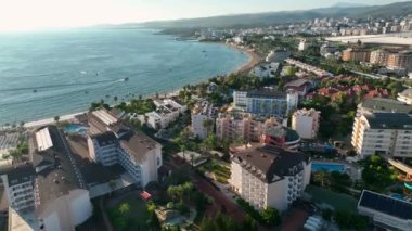 Otellerin altyapısı anten görüntüsü 4 K.