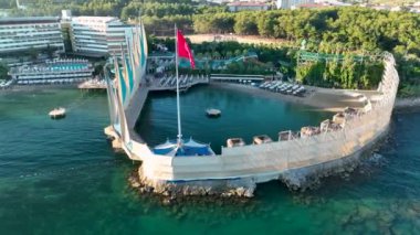 Otellerin altyapısı anten görüntüsü 4 K.