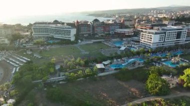 Otellerin altyapısı anten görüntüsü 4 K.